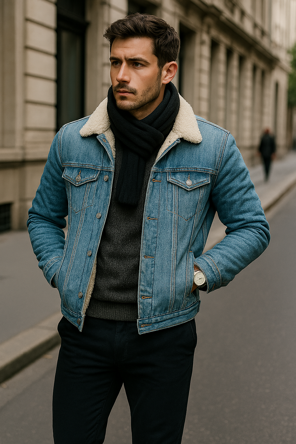 Casual look - Denim blazer + Denim jeans