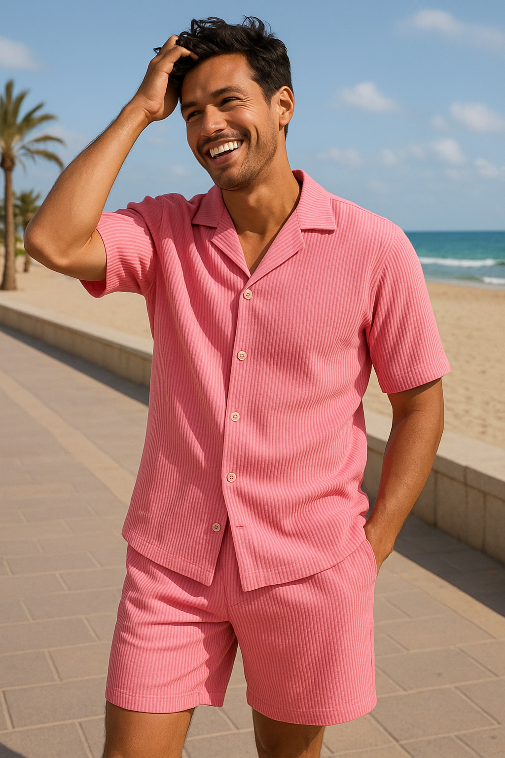 Stein - Ribbel zomerset overhemd + short